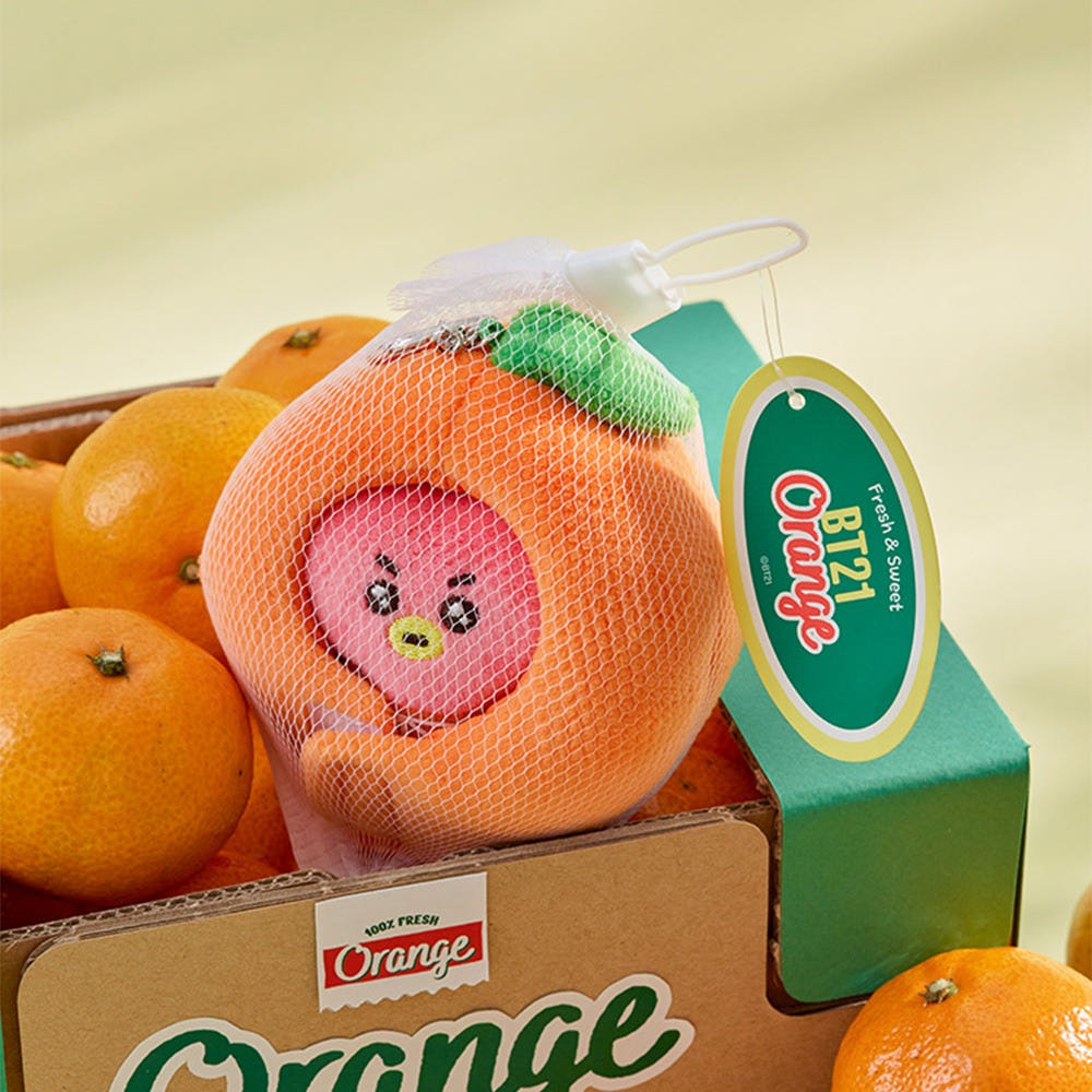 BT21 - ORANGE PARTY OFFICIAL MD BABY DOLL KEYRING - COKODIVE