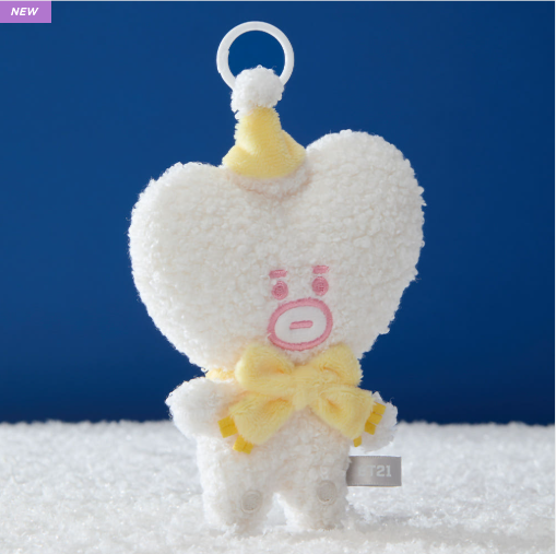 BT21 - SNOWMAN PLUSH KEYRING - COKODIVE
