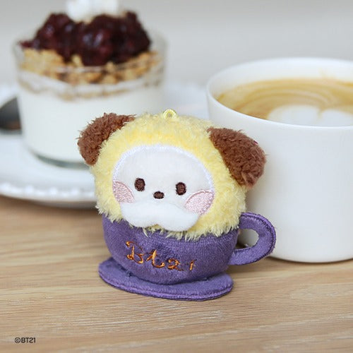 BT21 - MININI PLUSH KEYRING LATTE - COKODIVE