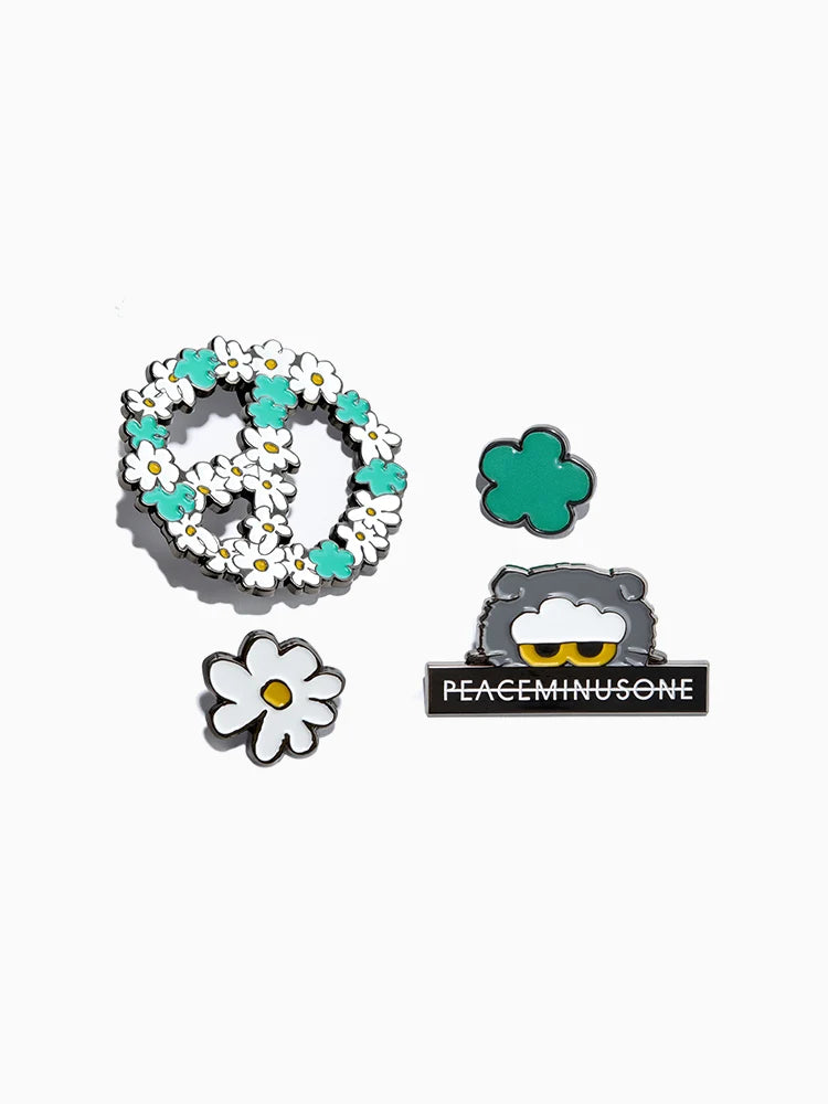 G-DRAGON - PEACEMINUSONE X ZO&FRIENDS OFFICIAL MD ZOA METAL BADGE SET (4PCS) - COKODIVE