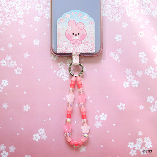 BT21 - CHERRY BLOSSOM MININI PHONE TAG HOLDER - COKODIVE