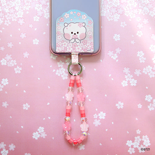 BT21 - CHERRY BLOSSOM MININI PHONE TAG HOLDER - COKODIVE