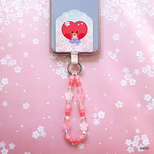BT21 - CHERRY BLOSSOM MININI PHONE TAG HOLDER - COKODIVE