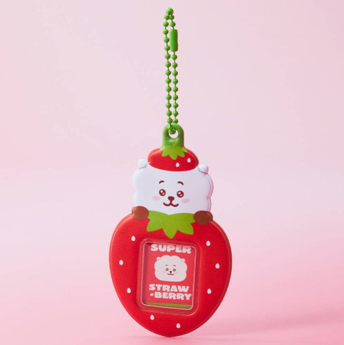 BT21 - STRAWBERRY PARTY MINI PHOTO HOLDER KEYRING - COKODIVE