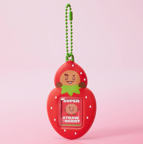 BT21 - STRAWBERRY PARTY MINI PHOTO HOLDER KEYRING - COKODIVE