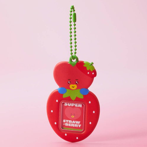 BT21 - STRAWBERRY PARTY MINI PHOTO HOLDER KEYRING - COKODIVE
