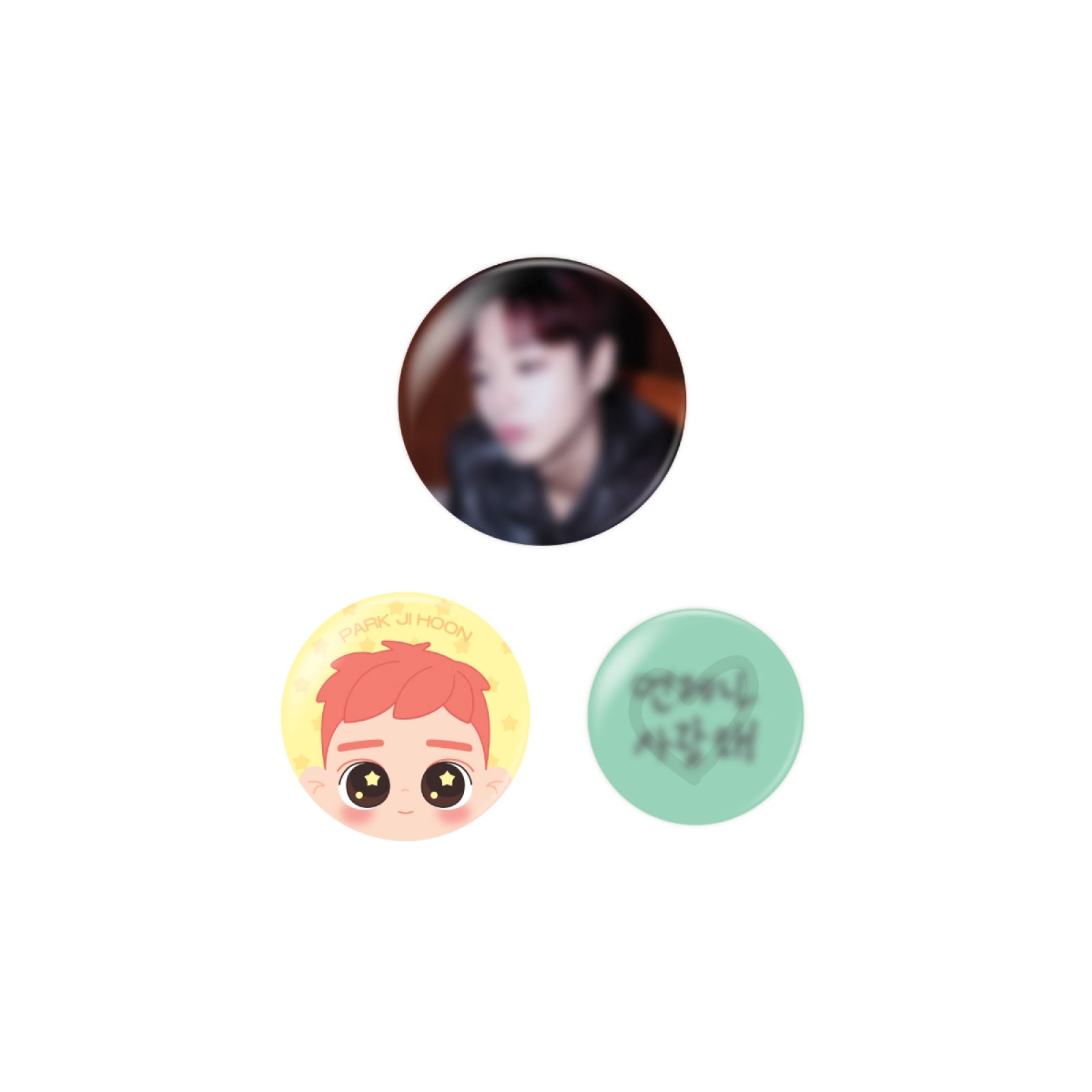 PARK JI HOON - RE:FLECT ASIA FANCON ENCORE IN SEOUL OFFICIAL MD PIN BUTTON SET - COKODIVE