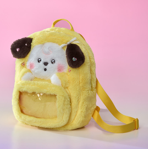 BT21 - RIBBONED U BABY CLEAR POCKET PLUSH BAG - COKODIVE