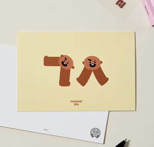 BT21 - SOUVENIR EDITION HANGEUL POSTCARD - COKODIVE