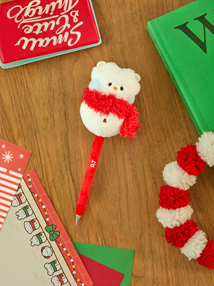 BT21 - MINI MININI PETIT HOLIDAY SNOWMAN DOLL GEL PEN - COKODIVE