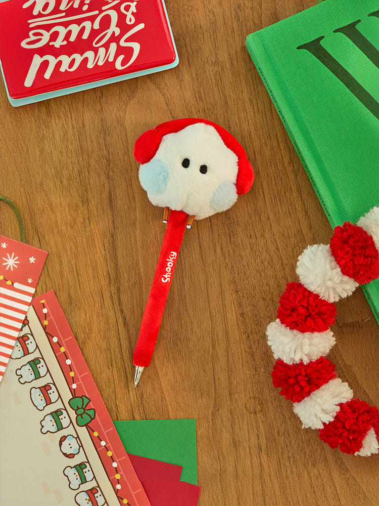 BT21 - MINI MININI PETIT HOLIDAY SNOWMAN DOLL GEL PEN - COKODIVE
