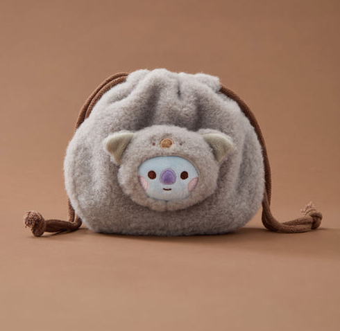 BT21 - BABY MORE FLUFFY FACE DOLL STRING POUCH - COKODIVE
