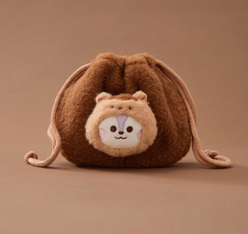 BT21 - BABY MORE FLUFFY FACE DOLL STRING POUCH - COKODIVE