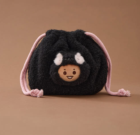 BT21 - BABY MORE FLUFFY FACE DOLL STRING POUCH - COKODIVE