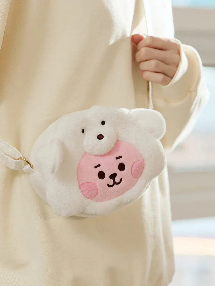 BT21 - BABY FLUFFY FACE DOLL CROSS BAG - COKODIVE