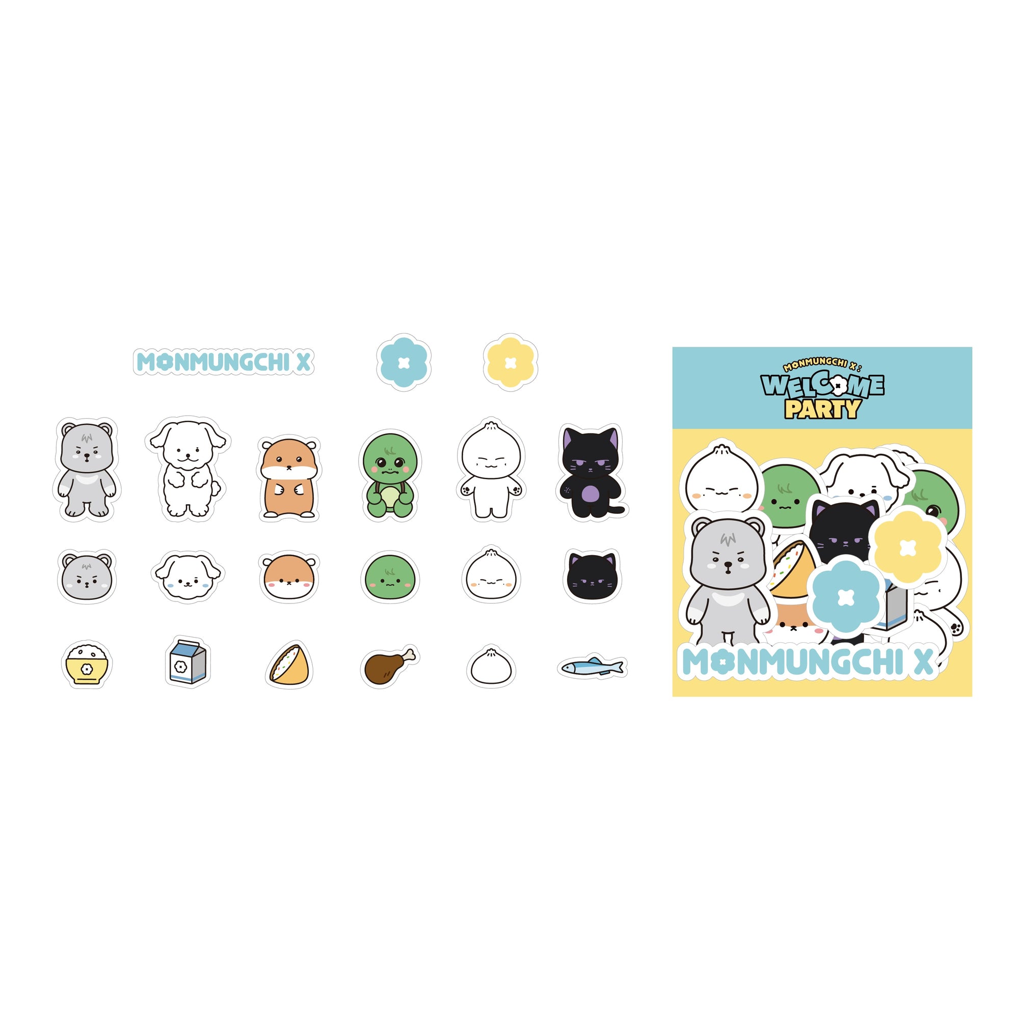 MONSTA X - MONMUGCHI X : WELCOM PARTY POP UP STORE OFFICIAL MD MONMUNGCHI X STICKER PACK - COKODIVE