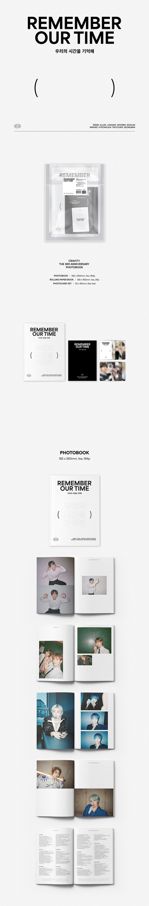 CRAVITY - REMEMBER OUR TIME THE 3RD ANNIVERSARY PHOTOBOOK SOUNDWAVE GIFT VER. - COKODIVE