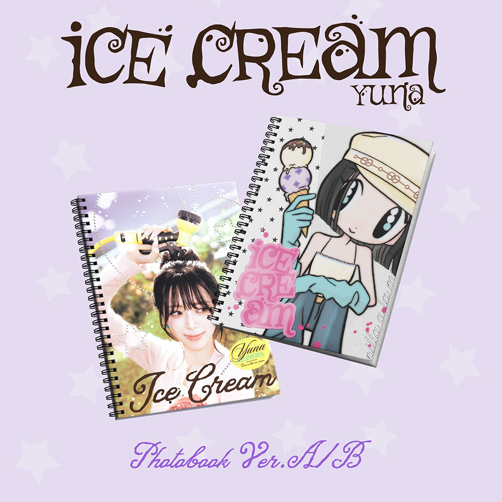 ITZY YUNA - ICE CREAM 1ST MINI ALBUM MUSICKOREA GIFT PHOTOBOOK VER SET - COKODIVE