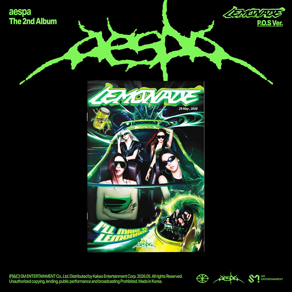 AESPA - LEMONADE 2ND ALBUM TOWER RECORD GIFT P.O.S VER - COKODIVE