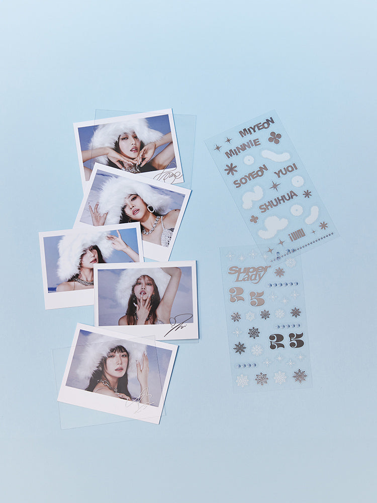 (G)I-DLE - SUPER LADY OFFICIAL MD POLAROID DECORATION SET - COKODIVE