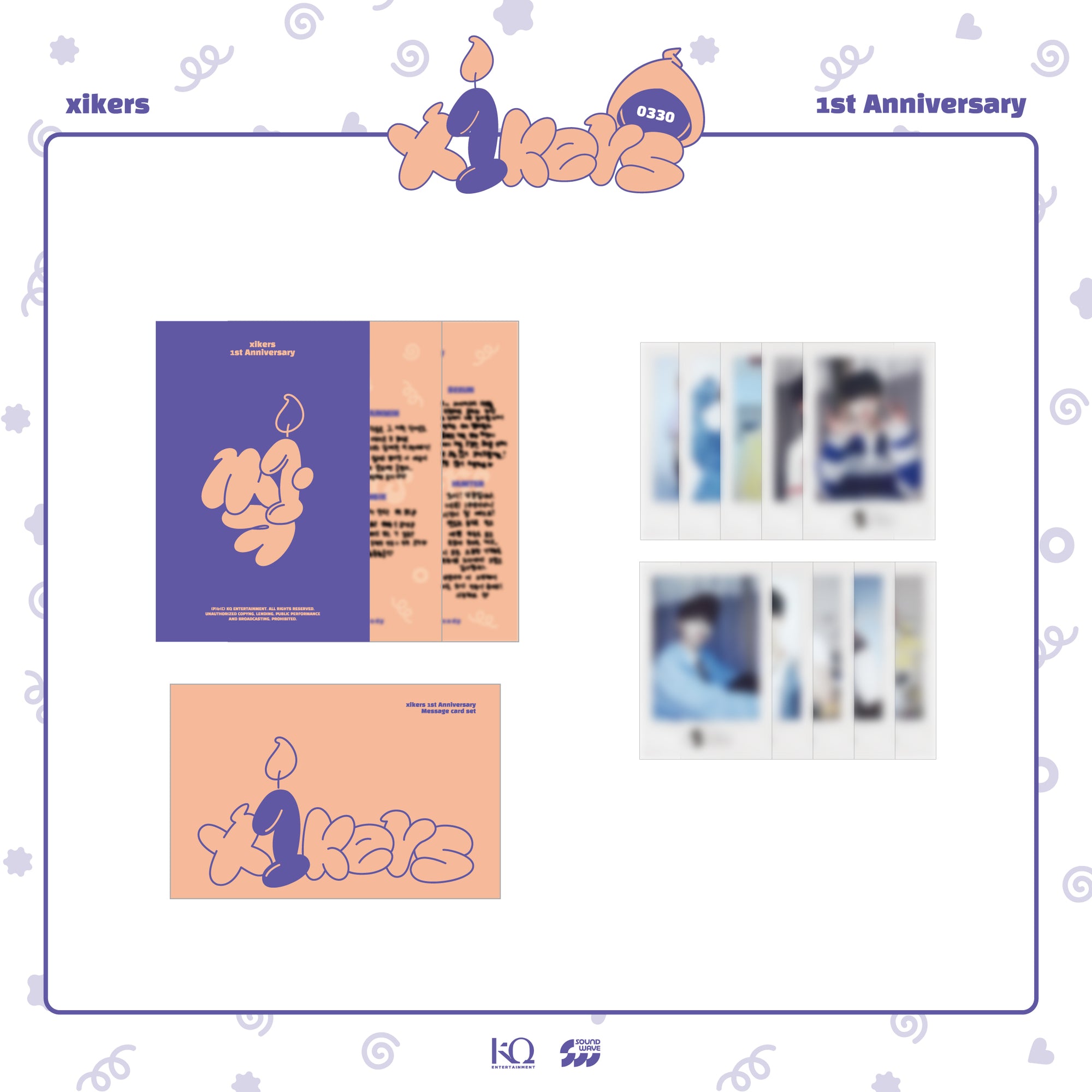 XIKERS - 'x1kers' 1ST ANNIVERSARY OFFICIAL MD x1kers MESSAGE CARD SET