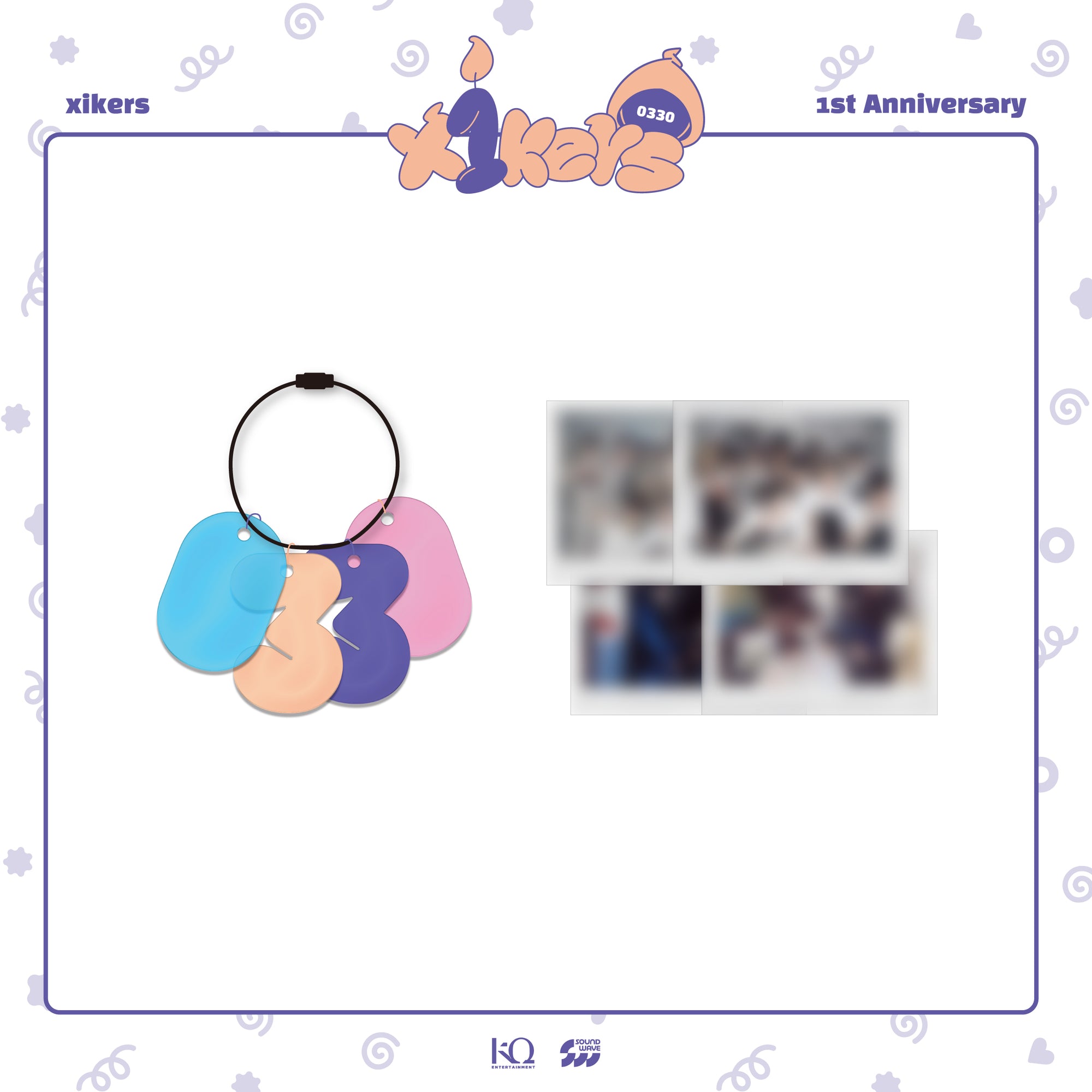 XIKERS - 'x1kers' 1ST ANNIVERSARY OFFICIAL MD 0330 ACRYLIC KEYRING