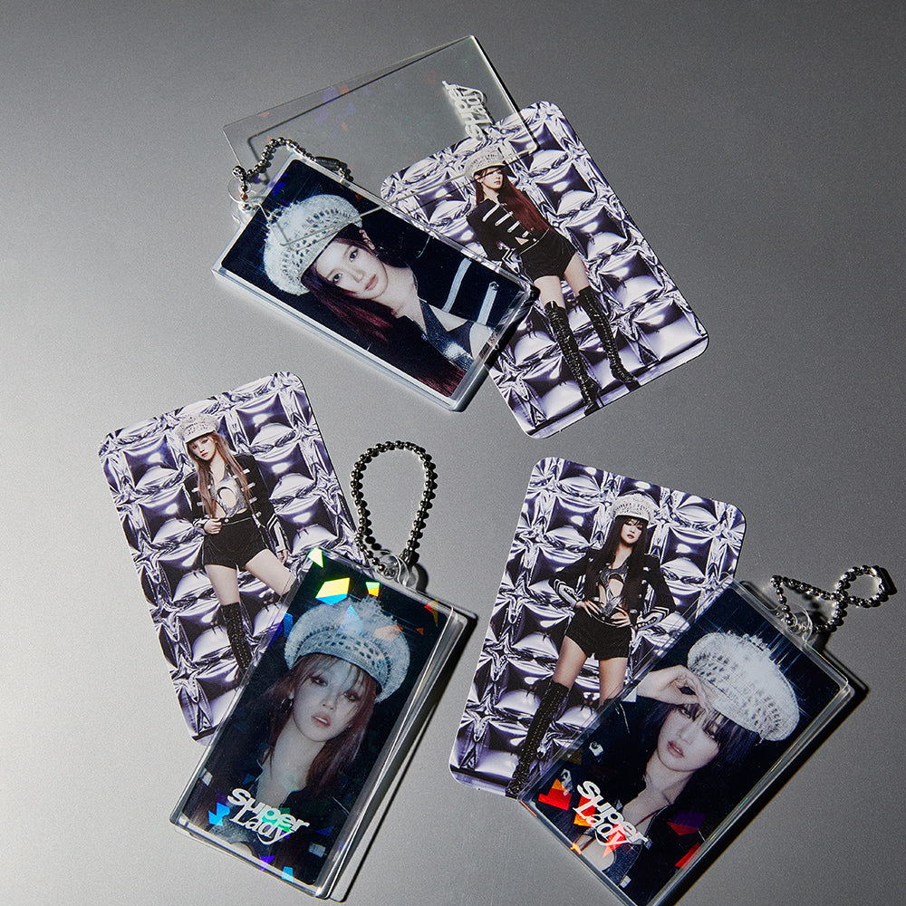 (G)I-DLE - SUPER LADY OFFICIAL MD SLIDE ACRYLIC KEYRING PHOTOCARD SET 2 VER. - COKODIVE