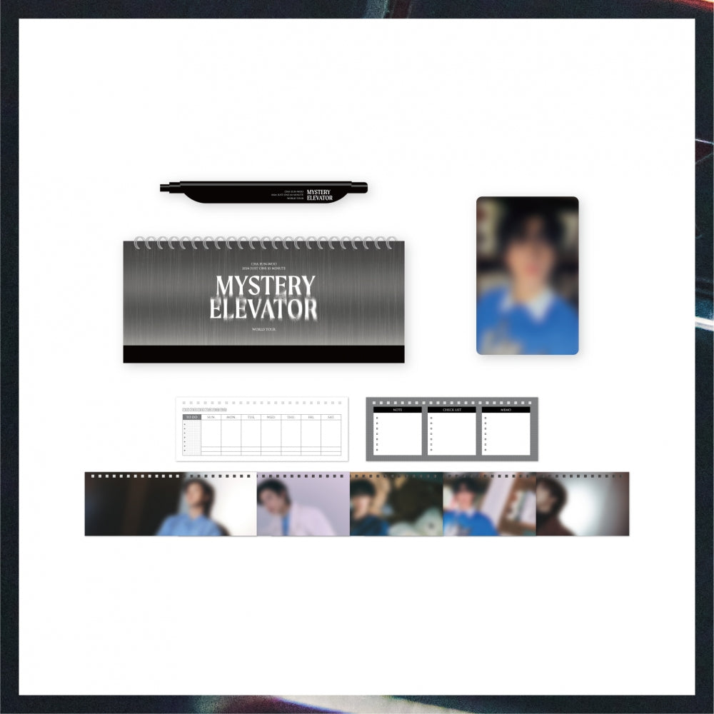 CHA-EUN-WOO - 2024 JUST ONE 10 MINUTE MYSTERY ELEVATOR OFFICIAL MD WEEKLY PLANNER SET - COKODIVE