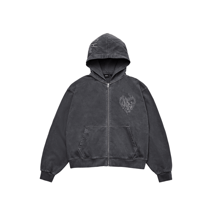 ENHYPEN - ARTIST MADE COLLECTION BY ENHYPEN OFFICIAL MD 109 ZIP UP HOODIE CHARCOAL BY SUNGHOON - COKODIVE