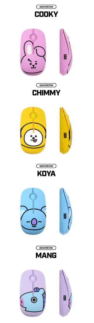 BT21 FACE WIRELESS SILENT MOUSE - COKODIVE