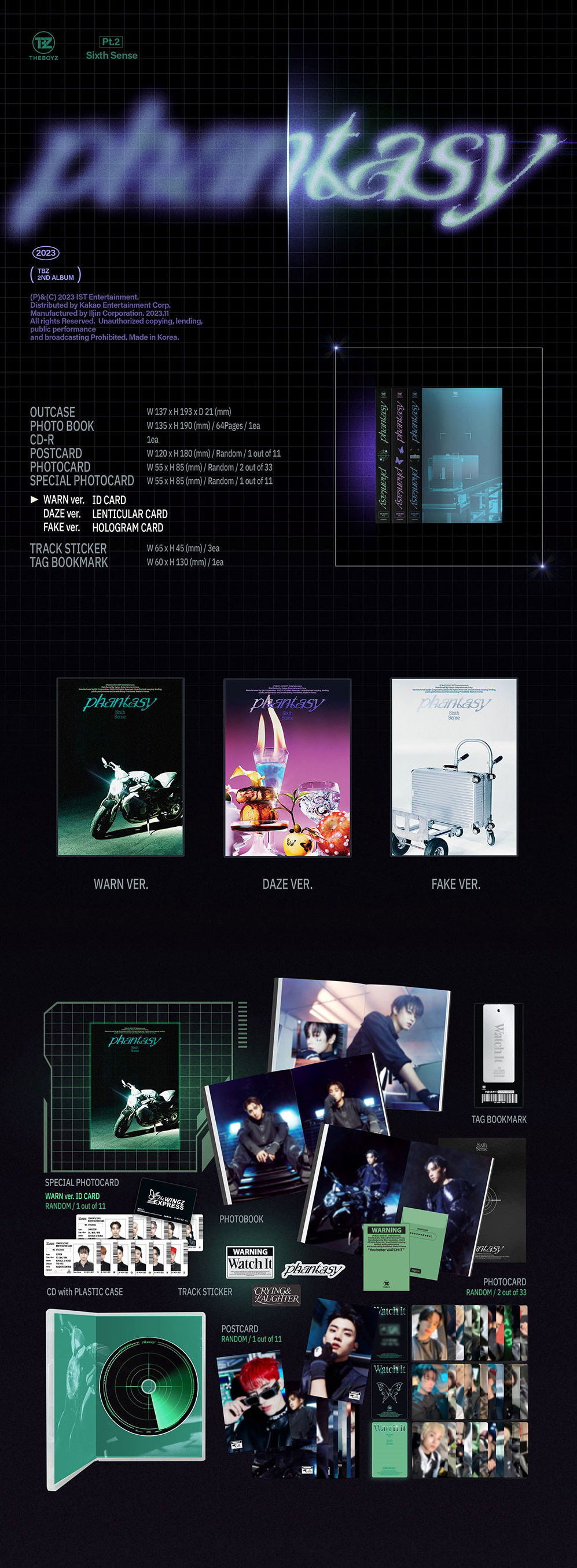 THE BOYZ - PHANTASY PT.2 SIXTH SENSE 2ND FULL ALBUM WITHMUU LUCKY DRAW EVENT - COKODIVE