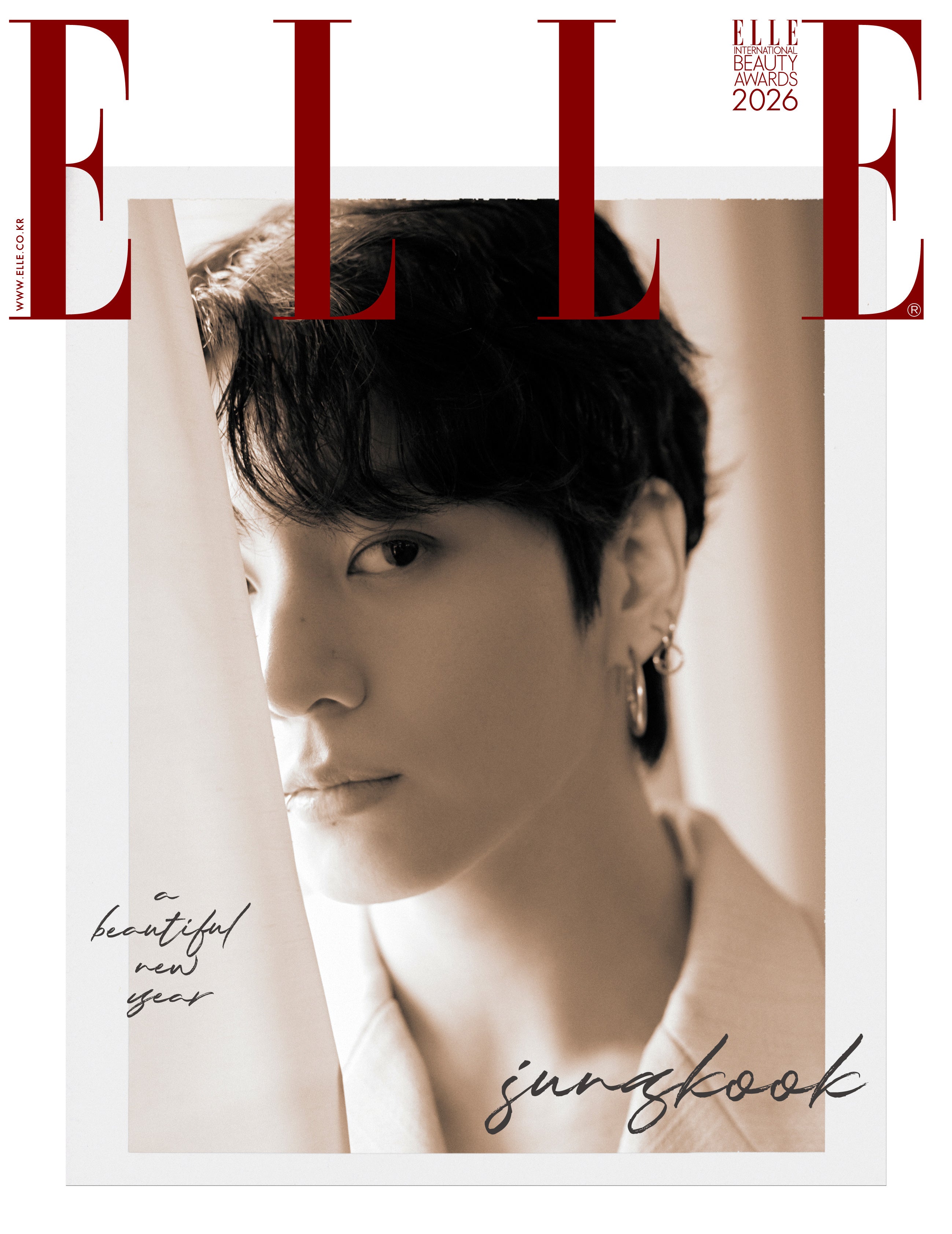 BTS JUNG KOOK - ELLE MAGAZINE 2026 JANUARY ISSUE COVER E | COKODIVE