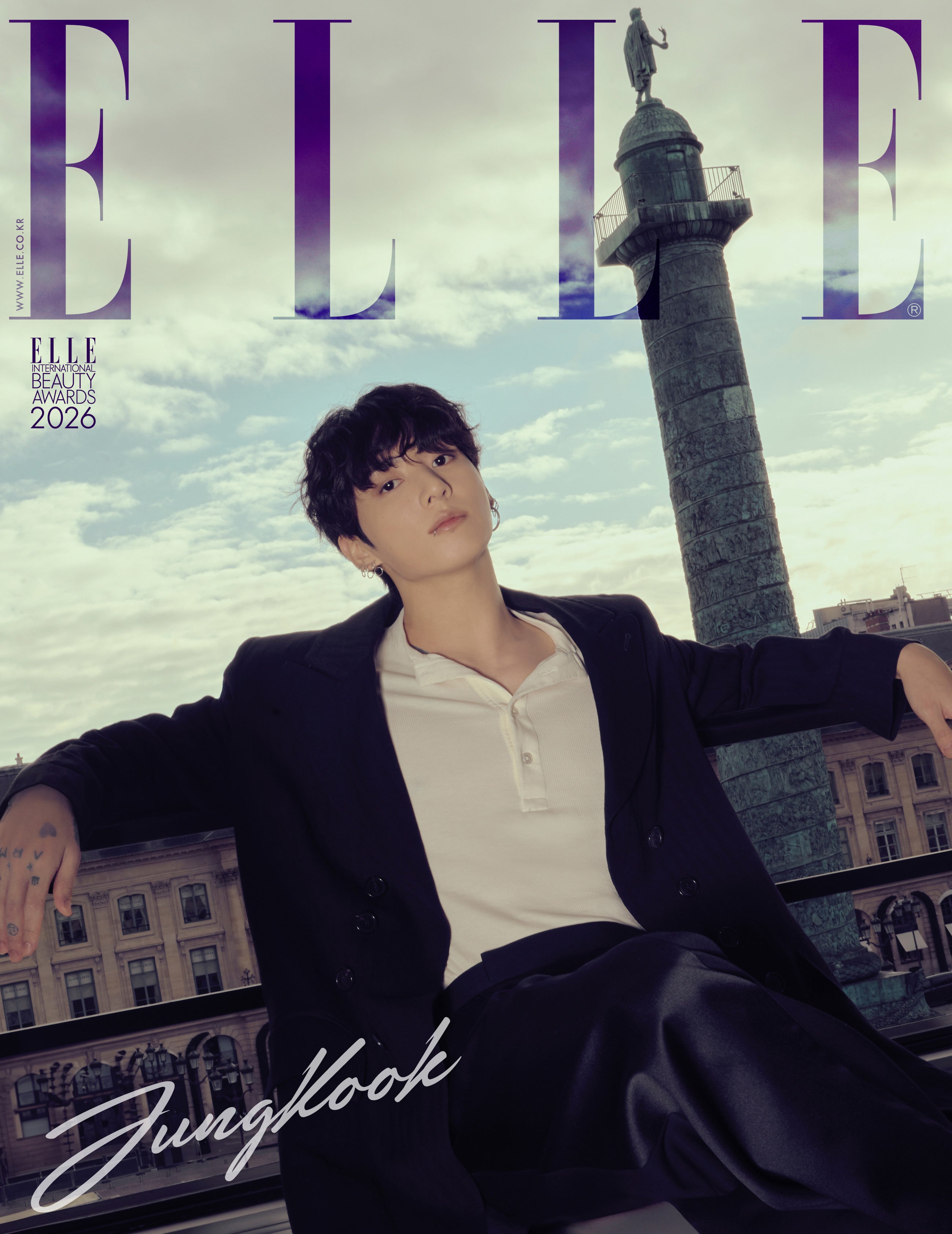 BTS JUNG KOOK - ELLE MAGAZINE 2026 JANUARY ISSUE COVER F | COKODIVE