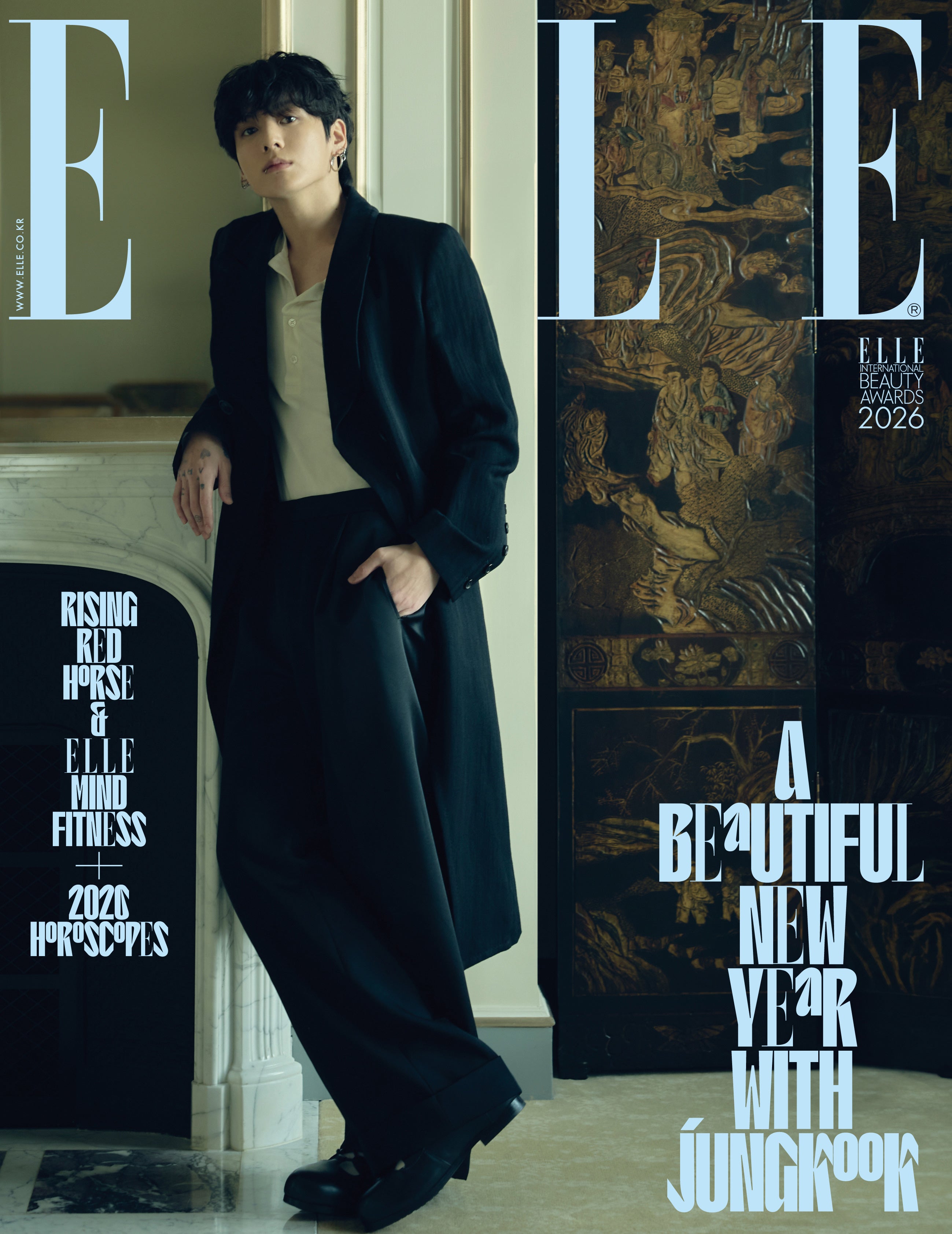 BTS JUNG KOOK - ELLE MAGAZINE 2026 JANUARY ISSUE COVER G | COKODIVE