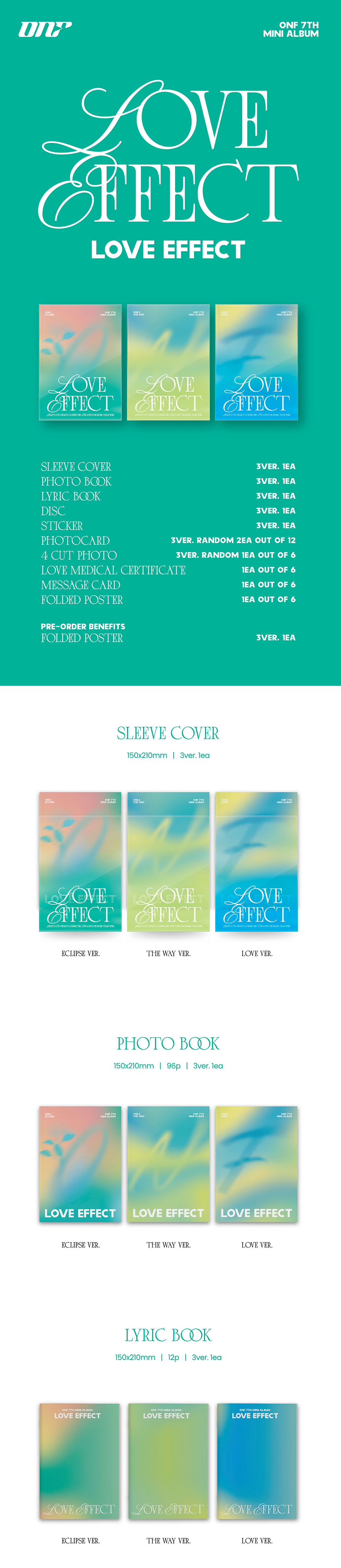 ONF - LOVE EFFECT 7TH MINI ALBUM - COKODIVE