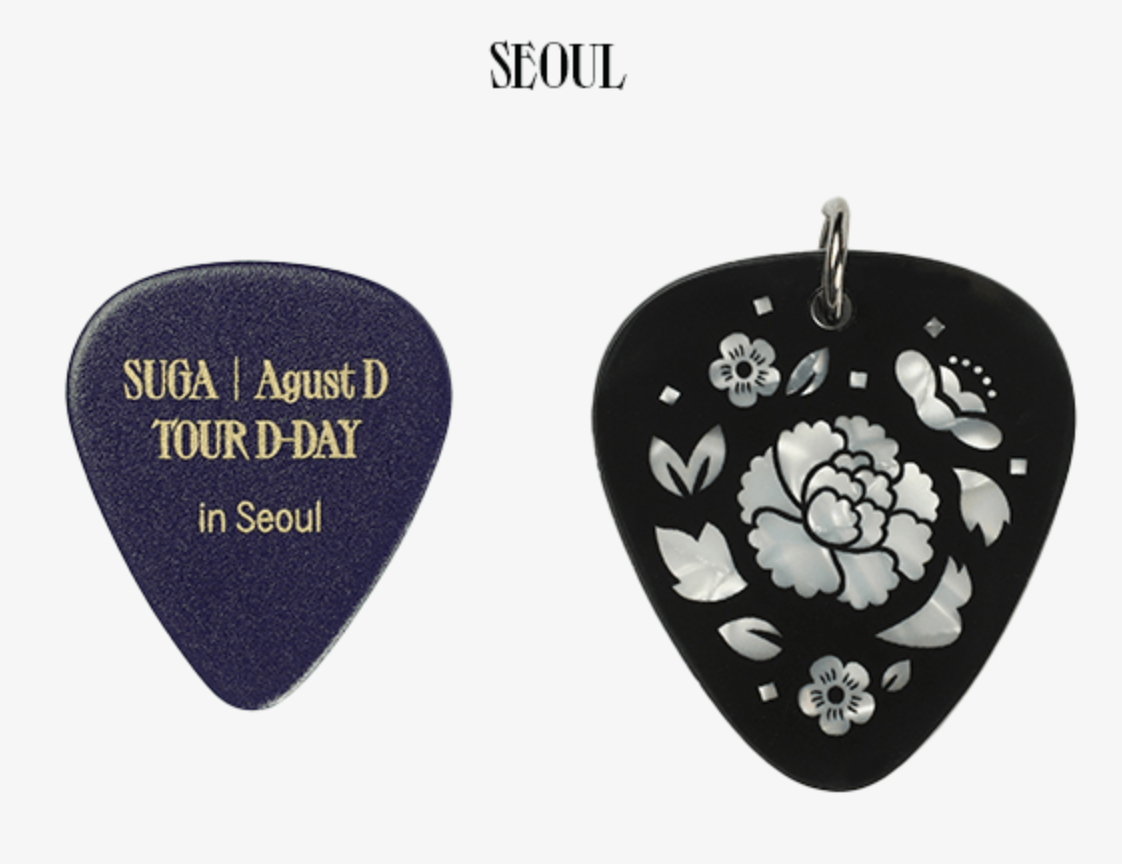 BTS SUGA - AUGUST D TOUR D-DAY OFFICIAL MD GUITAR PICK SET - COKODIVE