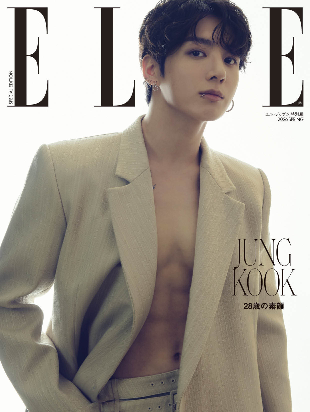 BTS JUNG KOOK - ELLE JAPAN MAGAZINE 2026 SPRING SPECIAL ISSUE COVER