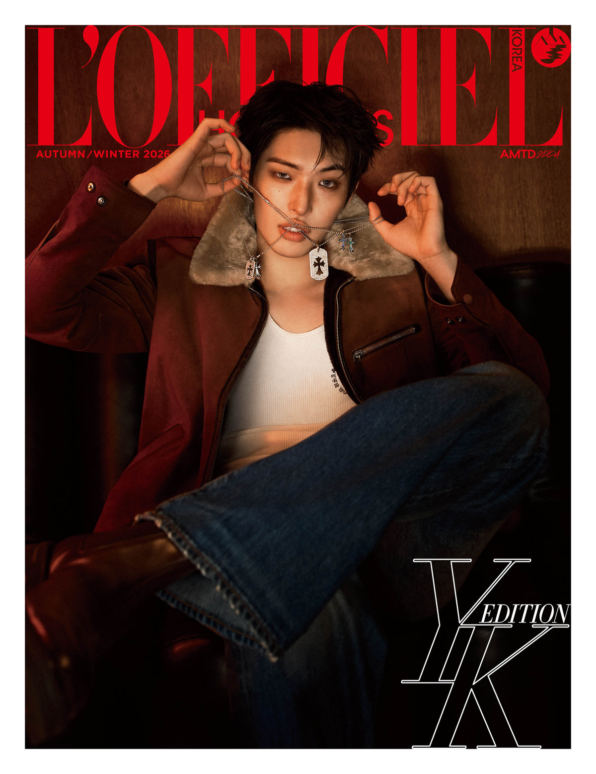 ATEEZ MINGI - L'OFFICIEL HOMME KOREA MAGAZINE 2026 COVER A - COKODIVE