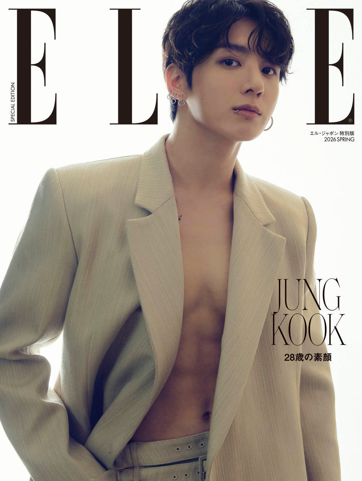 BTS JUNG KOOK - ELLE JAPAN MAGAZINE 2026 SPRING SPECIAL ISSUE COVER