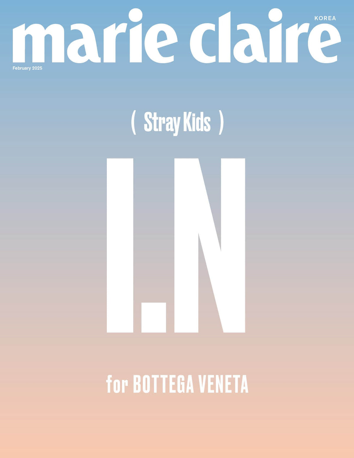 STRAY KIDS I.N - MARIE CLAIRE MAGAZINE 2025 FEBRUARY ISSUE COVER B - COKODIVE