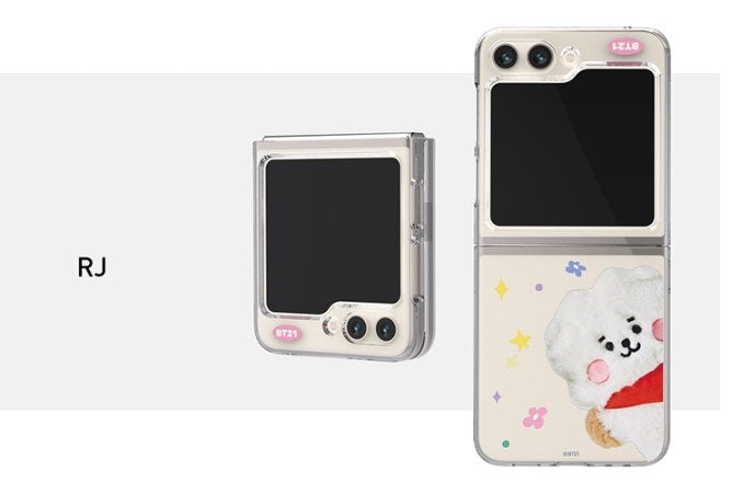 BT21 FLUFFY GALAXY Z FLIP5 CLEAR SLIM CASE - COKODIVE