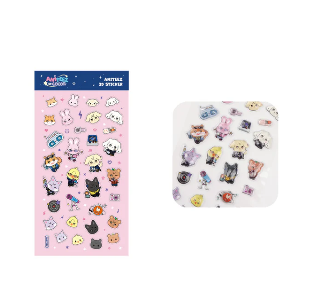 ATEEZ - ANITEEZ IN COLOR POP UP OFFICIAL MD ANITEEZ 3D STICKER - COKODIVE