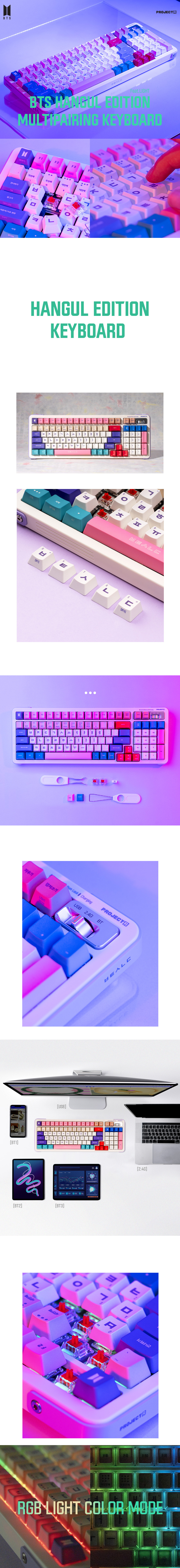 BTS HANGUL EDITION KEYBOARD - COKODIVE