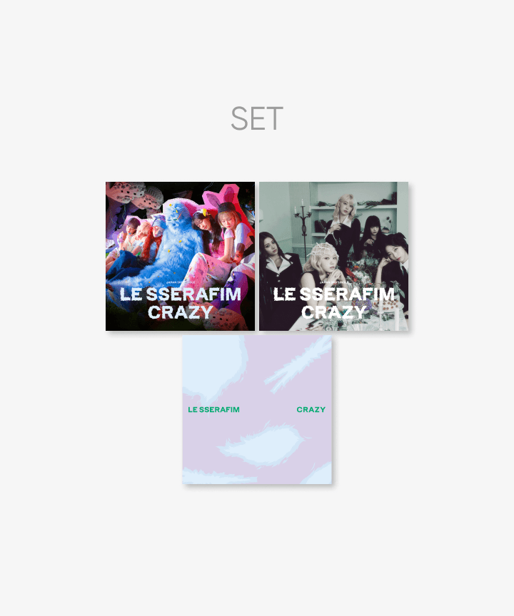 LE SSERAFIM - CRAZY JAPAN 3RD SINGLE ALBUM 3 SET (LIMITED EDITION A+B+STANDARD EDITION) - COKODIVE