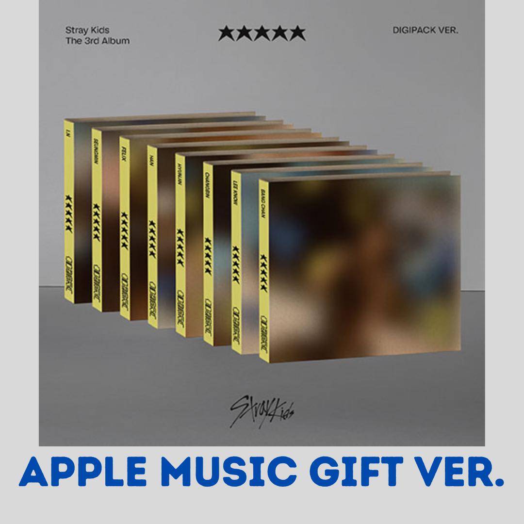 STRAY KIDS - 5 STAR 3RD FULL ALBUM  DIGIPACK VER. APPLE MUSIC GIFT VER. - COKODIVE