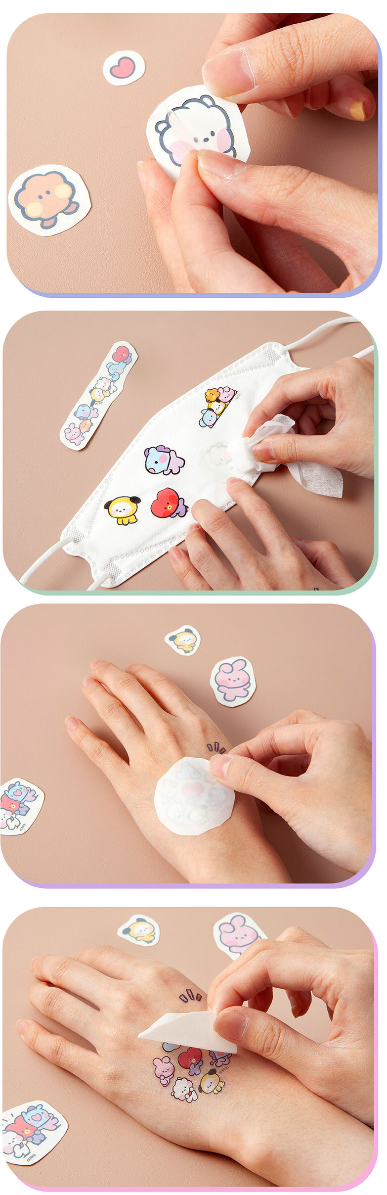 BT21 MININI COLOR TATTOO STICKER - COKODIVE