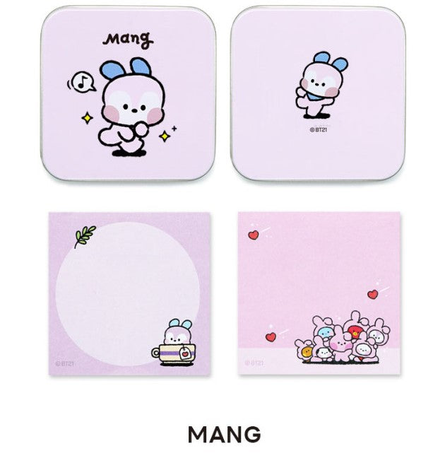 BT21 MININI TIN CASE MEMO PAD - COKODIVE