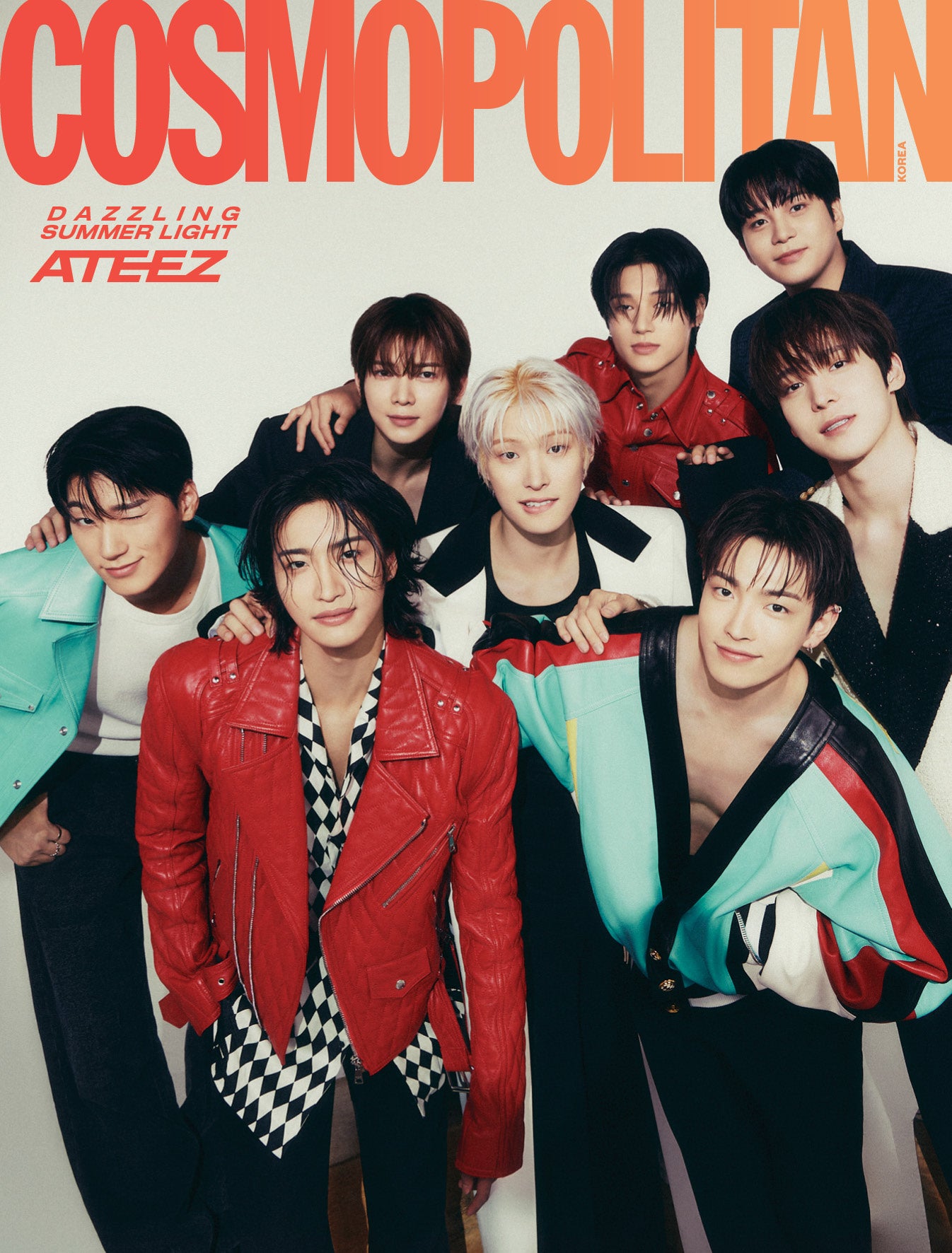 ATEEZ COSMOPOLITAN MAGAZINE 2024 JULY ISSUE GROUP A COVER