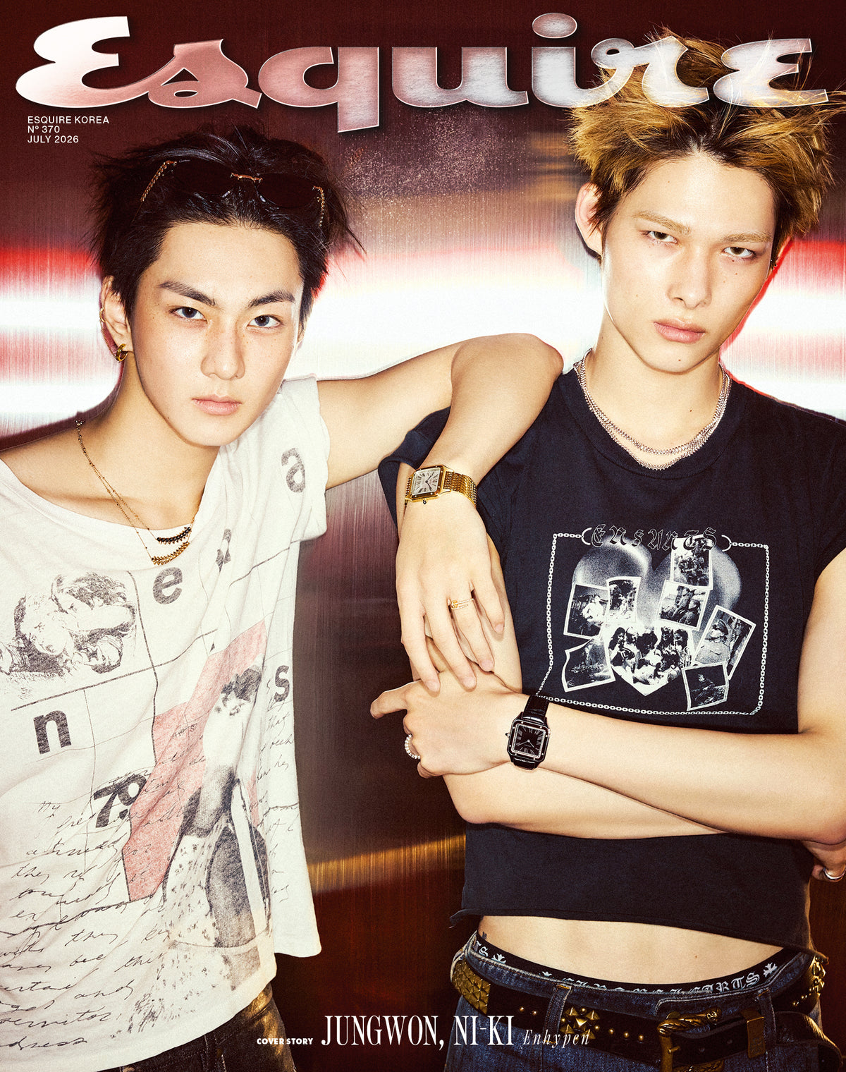 ENHYPEN JUNGWON & NI-KI - ESQUIRE MAGAZINE 2026 JULY ISSUE COVER E - COKODIVE