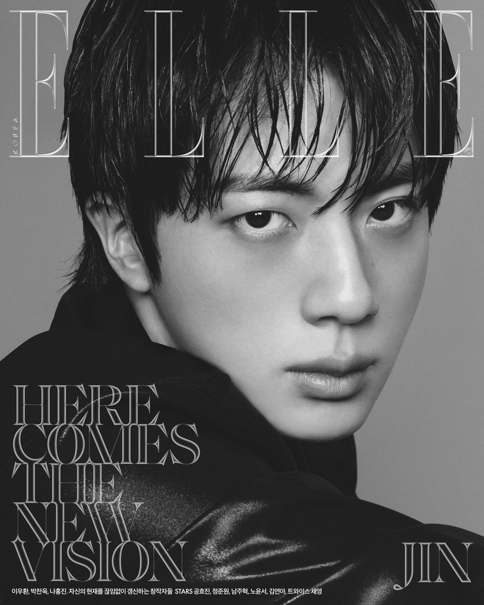 BTS JIN - ELLE MAGAZINE 2026 AUGUST ISSUE COVER E - COKODIVE